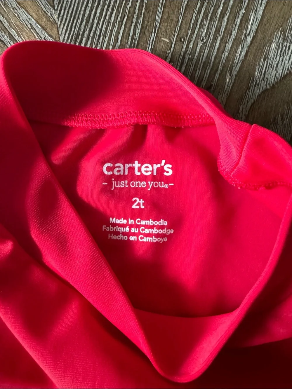 Two Carter’s 24M Kids Swim Tops Rash Guard